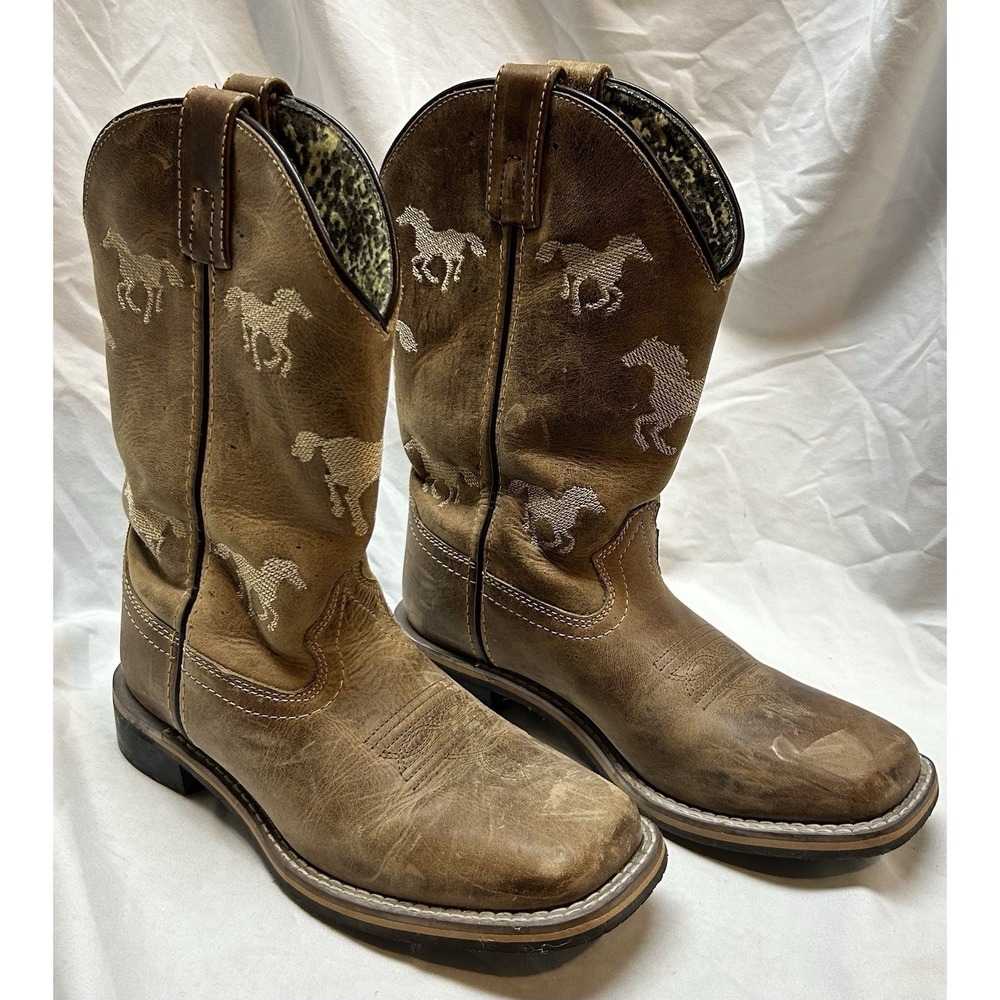 Smoky Mountain Cowboy Boots Kids Size 4 R Regular Style 3882 Y